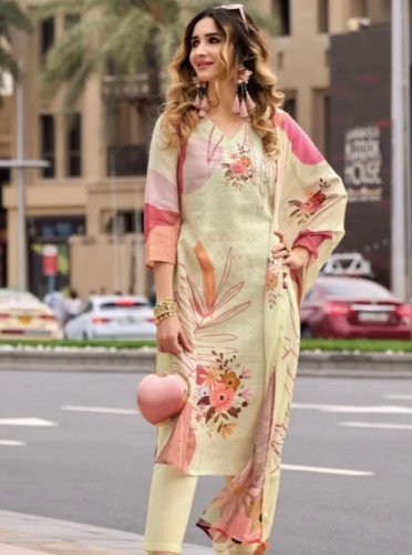 Linen Fabric Pure Cotton Inner kurti 3 set with Digital Print