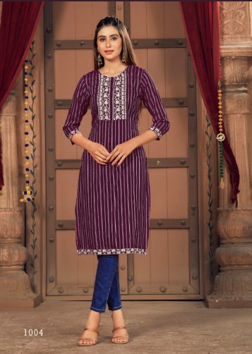 Rasian Silk Embroidered Kurtis
