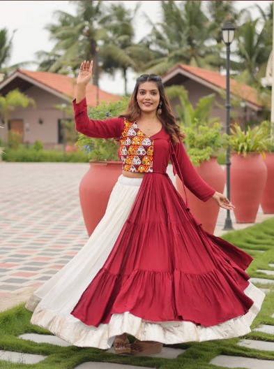Cotton Lehenga Choli with Flared
