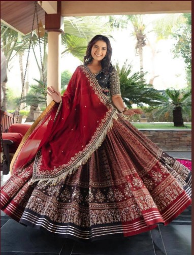 Heavy Muslin Cotton Lehenga Choli